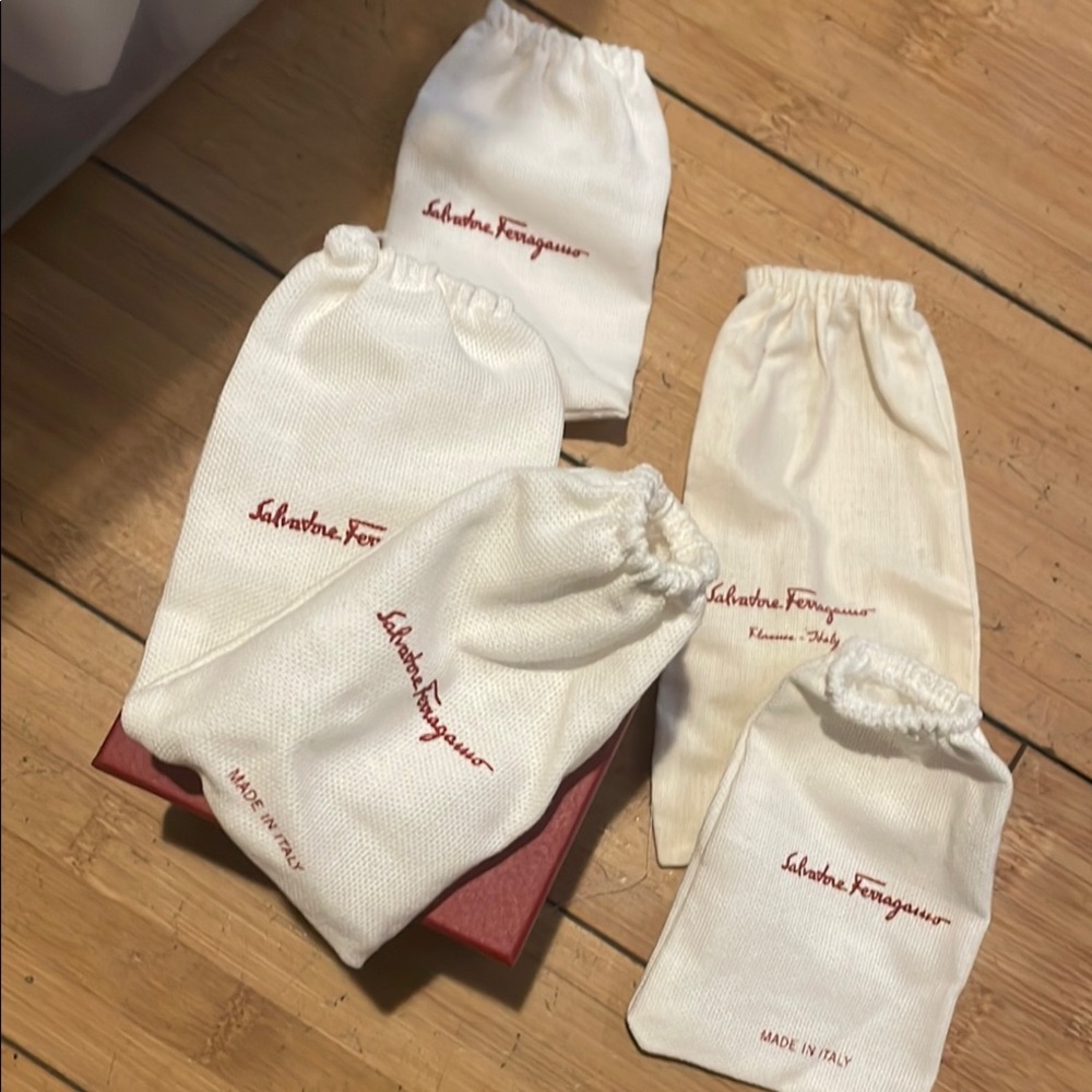 Salvatore Ferragamo Cream Dust Bags Collection